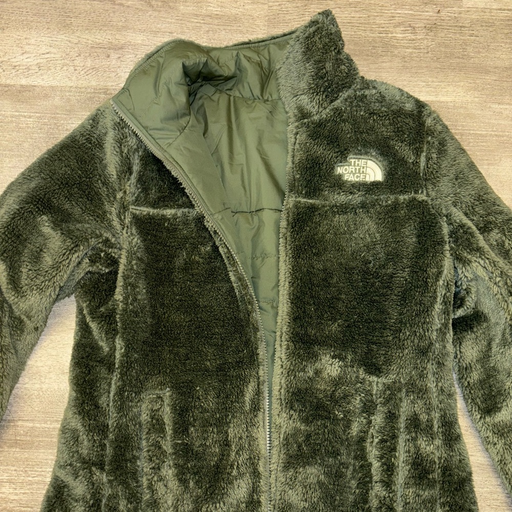 Green North Face Reverse-Able Jacket - image 1